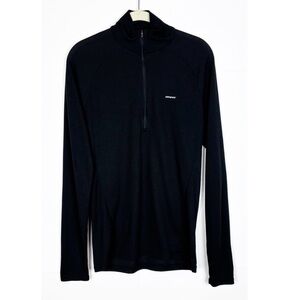 Patagonia Capilene 2 Lightweight 1/4 Zip Shirt Black Size Medium